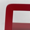 Sedia in legno bordeaux, 1980 ca.