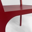 Sedia in legno bordeaux, 1980 ca.