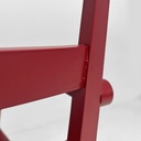 Sedia in legno bordeaux, 1980 ca.