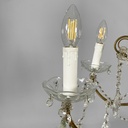 Lampadario a gocce in vetro e ottone, 1900-1950 ca.