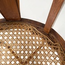 Sedia a pozzetto in legno e paglia, 1930 ca.