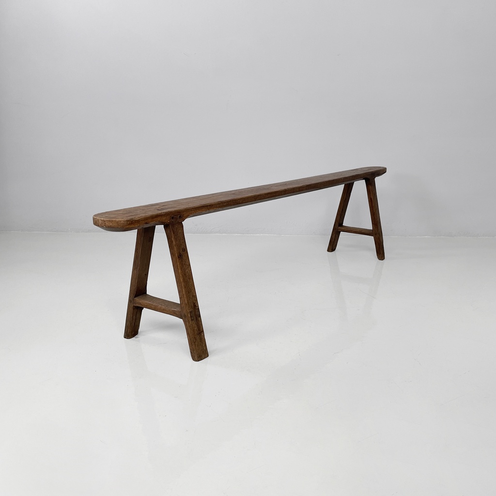 Panca in legno massello, 1930s