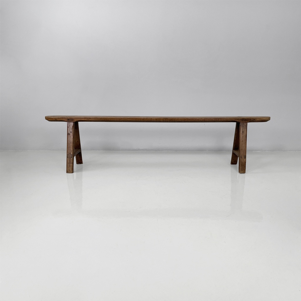 Panca in legno massello, 1930s