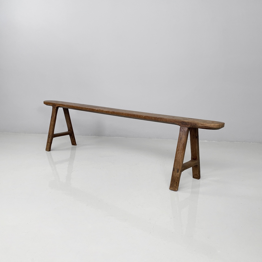 Panca in legno massello, 1930s