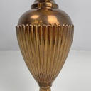 Lampada da tavolo con paralume in tessuto rosso, 1950 ca.