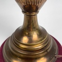 Lampada da tavolo con paralume in tessuto rosso, 1950 ca.