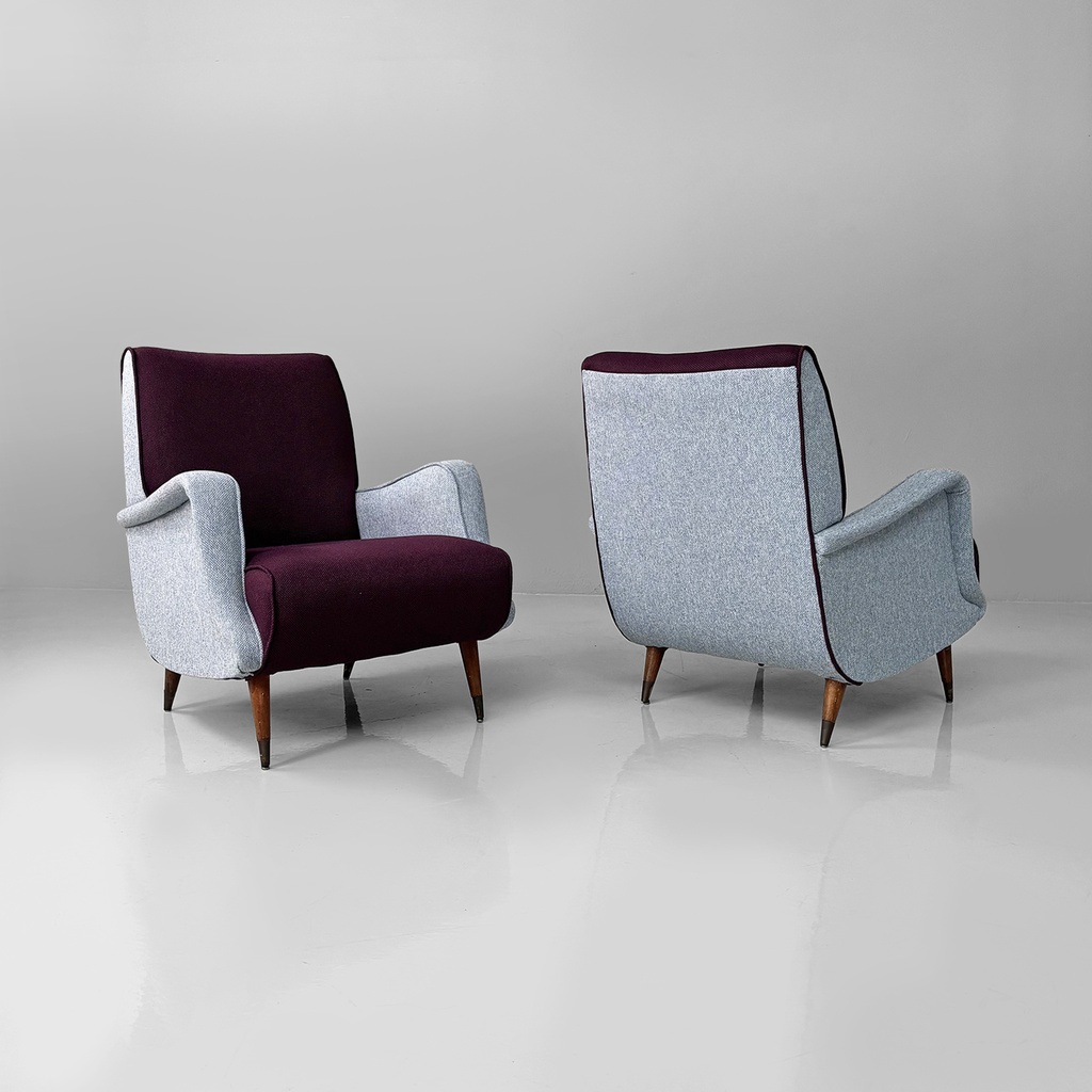 Poltrone mod. 802 di Carlo De Carli per Cassina, 1950 ca.