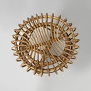 Sgabello in rattan, 1960 ca.