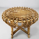 Sgabello in rattan, 1960 ca.