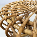 Sgabello in rattan, 1960 ca.