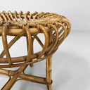 Sgabello in rattan, 1960 ca.