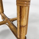 Sgabello in rattan, 1960 ca.