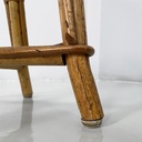 Sgabello in rattan, 1960 ca.