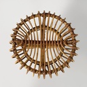 Sgabello in rattan, 1960 ca.