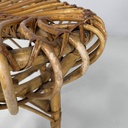Sgabello in rattan, 1960 ca.