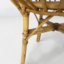 Sgabello in rattan, 1960 ca.
