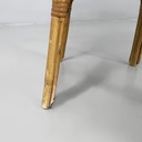 Sgabello in rattan, 1960 ca.