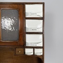 Credenza in legno, marmo e ceramica, 1930 ca.