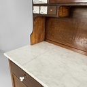 Credenza in legno, marmo e ceramica, 1930 ca.