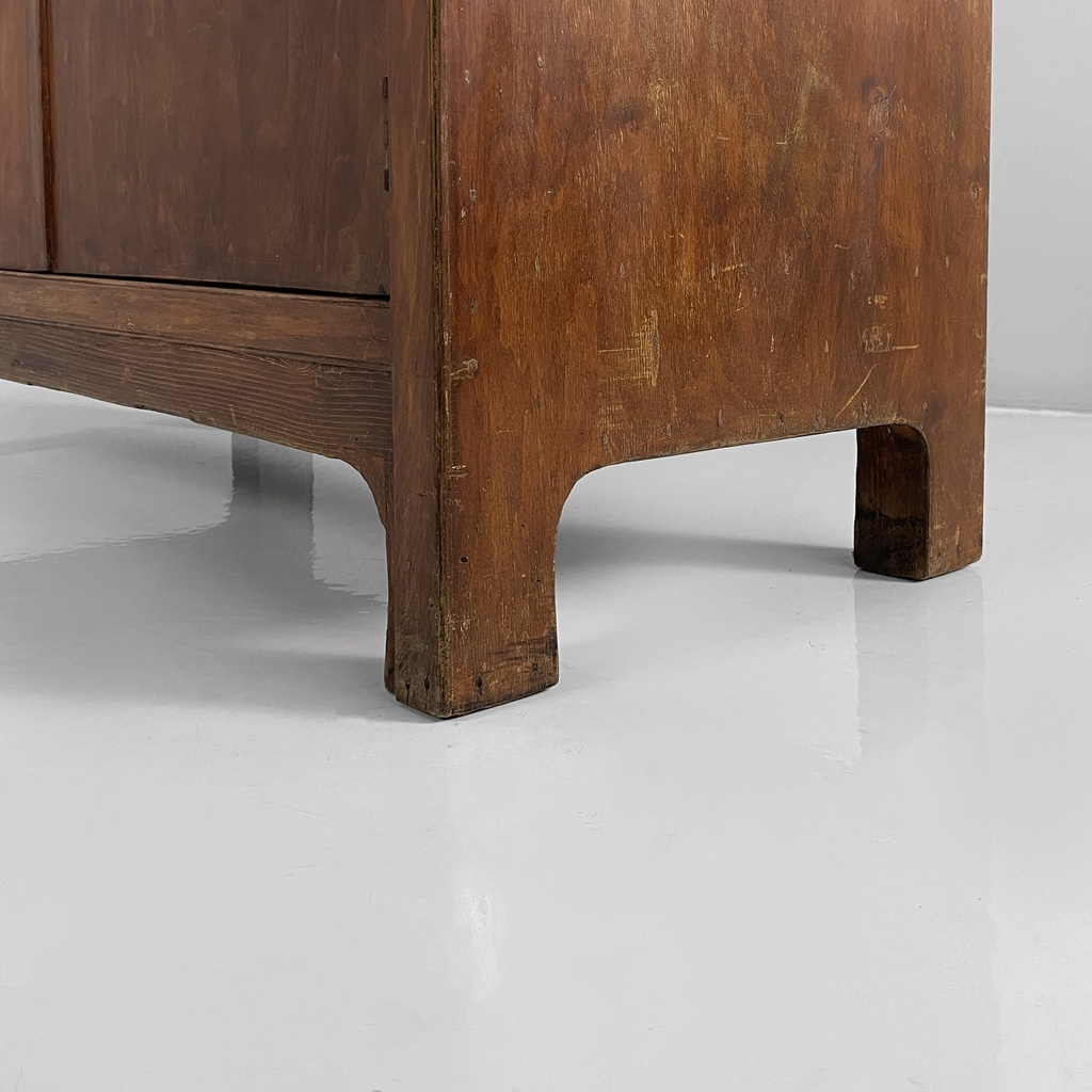 Credenza in legno, marmo e ceramica, 1930 ca.