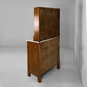 Credenza in legno, marmo e ceramica, 1930 ca.