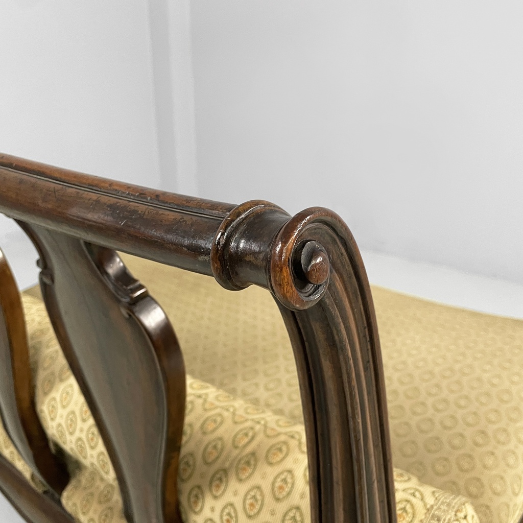 Poltrone in legno e tessuto, 1930 ca.