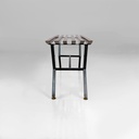 Panca in metallo e legno, 1950 ca.