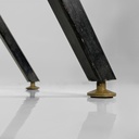 Panca in metallo e legno, 1950 ca.