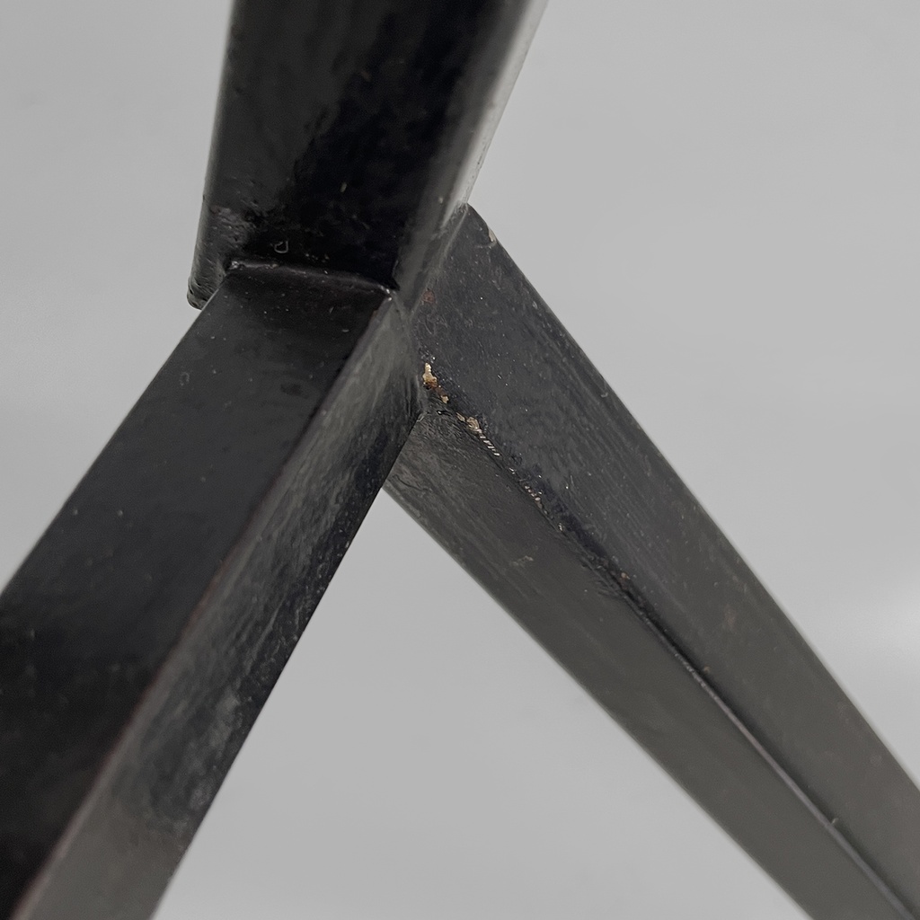 Panca in metallo e legno, 1950 ca.