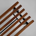 Panca in metallo e legno, 1950 ca.