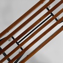 Panca in metallo e legno, 1950 ca.