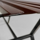 Panca in metallo e legno, 1950 ca.