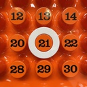 Calendario infinito arancione da parete di Giorgio Della Beffa per Ring A Date, 2000 ca.