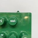 Calendario infinito verde da parete di Giorgio Della Beffa per Ring A Date, 2000 ca. 