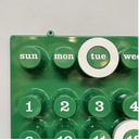 Calendario infinito verde da parete di Giorgio Della Beffa per Ring A Date, 2000 ca. 
