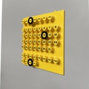 Calendario infinito giallo da parete di Giorgio Della Beffa per Ring A Date, 2000 ca. 