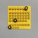 Calendario infinito giallo da parete di Giorgio Della Beffa per Ring A Date, 2000 ca. 