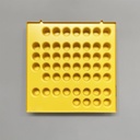 Calendario infinito giallo da parete di Giorgio Della Beffa per Ring A Date, 2000 ca. 