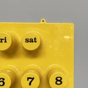 Calendario infinito giallo da parete di Giorgio Della Beffa per Ring A Date, 2000 ca. 