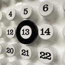 Calendario infinito bianco da parete di Giorgio Della Beffa per Ring A Date, 2000 ca. 