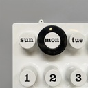 Calendario infinito bianco da parete di Giorgio Della Beffa per Ring A Date, 2000 ca. 