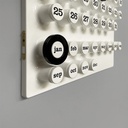 Calendario infinito bianco da parete di Giorgio Della Beffa per Ring A Date, 2000 ca. 