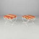 Sgabelli in ferro bianco, 1960 ca.