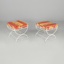 Sgabelli in ferro bianco, 1960 ca.