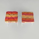 Sgabelli in ferro bianco, 1960 ca.