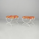 Sgabelli in ferro bianco, 1960 ca.