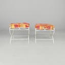 Sgabelli in ferro bianco, 1960 ca.