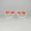 Sgabelli in ferro bianco, 1960 ca.