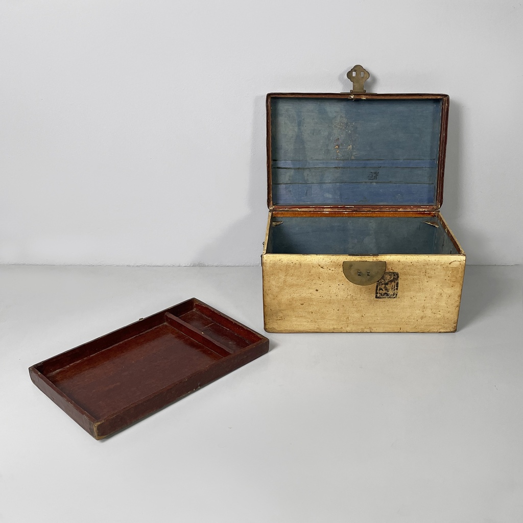 Scatola in legno e carta, 1950 ca.