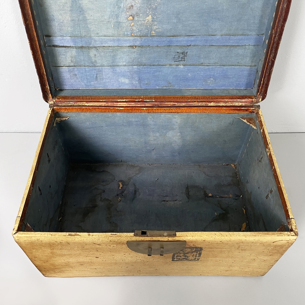 Scatola in legno e carta, 1950 ca.